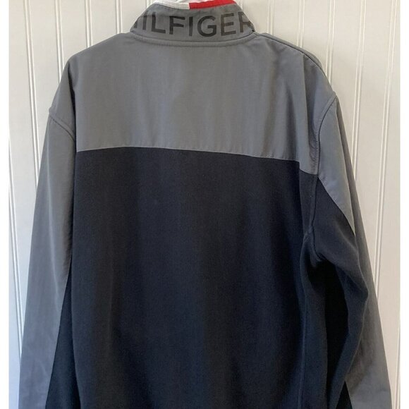 Tommy Hilfiger Men’s Bomber Yacht Ribbed Fleece Gray Black Bomber Jacket-XXL - Picture 7 of 12